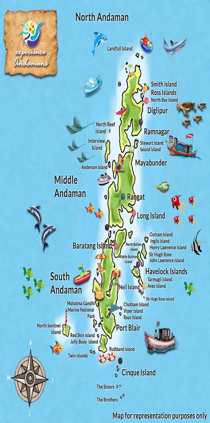 Map Of Andaman Islands 