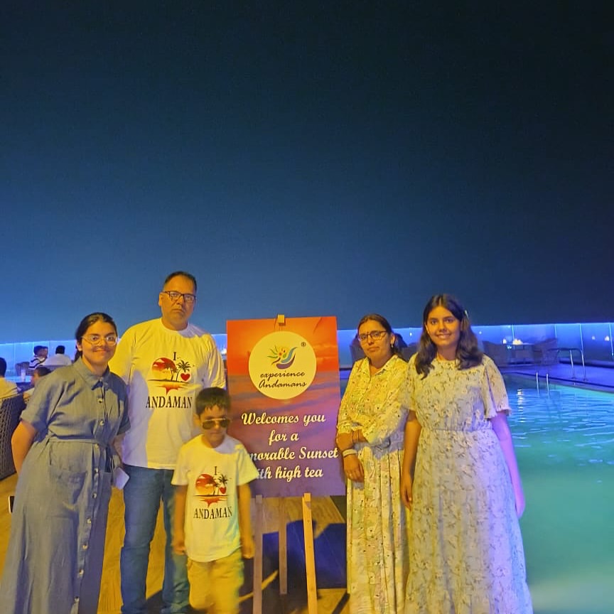 Making an exciting start to the Andaman trip. Here’s lovely guests on vacation to the Andaman Island