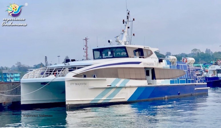 Traveler rushing to manage flight and ferry schedules in the Andaman Islands